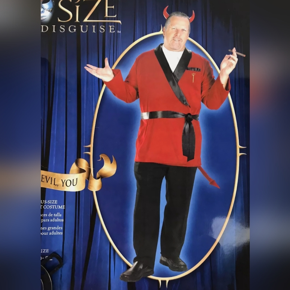 DEVIL Disguise RETRO Halloween Costume Jacket Men's Plus- 3XL (50-52)
